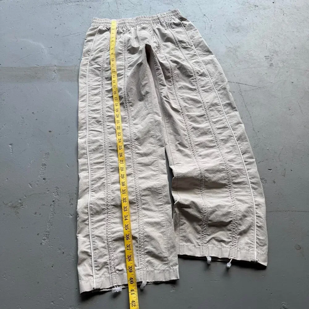 Pacsun Beige Baggy Nylon Track Pants Small